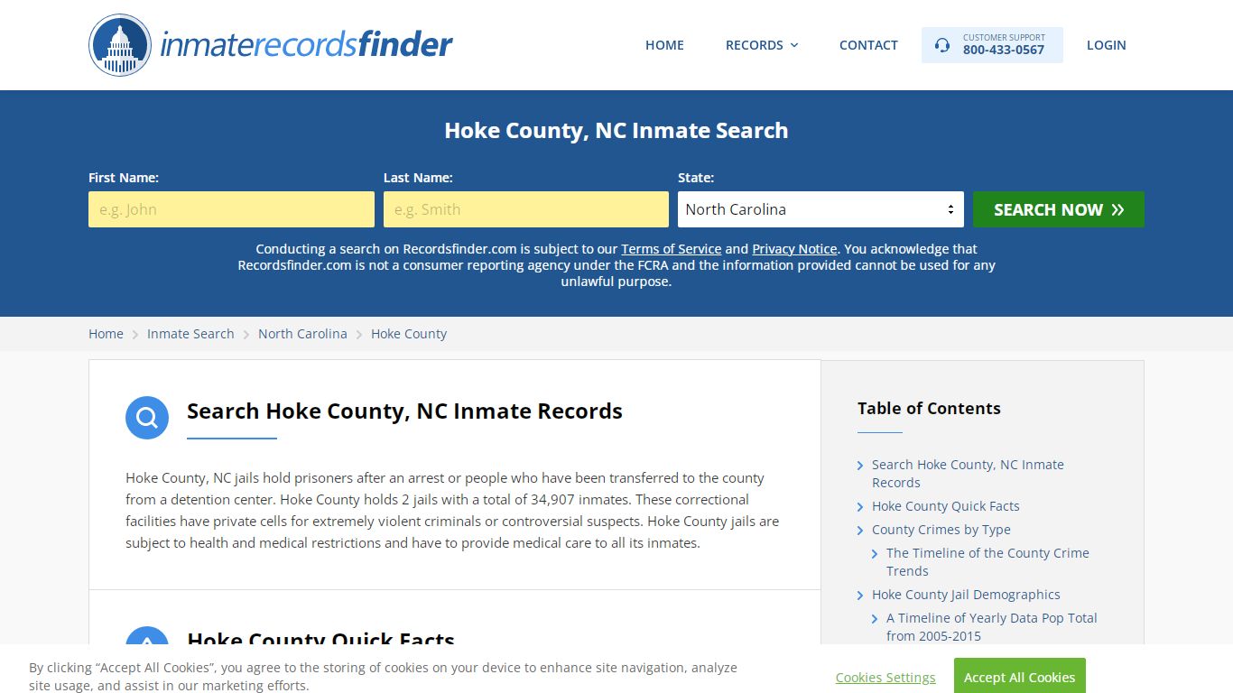 Hoke County, NC Inmate Lookup & Jail Records Online